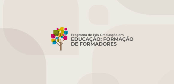 Fundo com logo do Programa de Pós-Graduação em Educação: Formação de Formadores