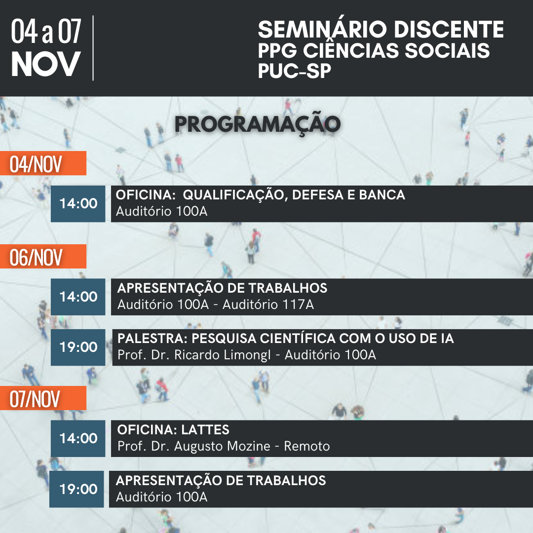 SEMINÁRIO DESCENTE PPG CIÊNCIAS SOCIAIS PUC-SP