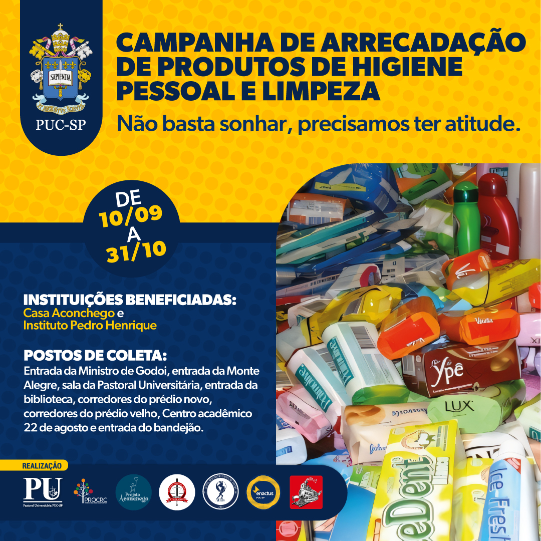 Arrecadação de material de limpeza - flyer